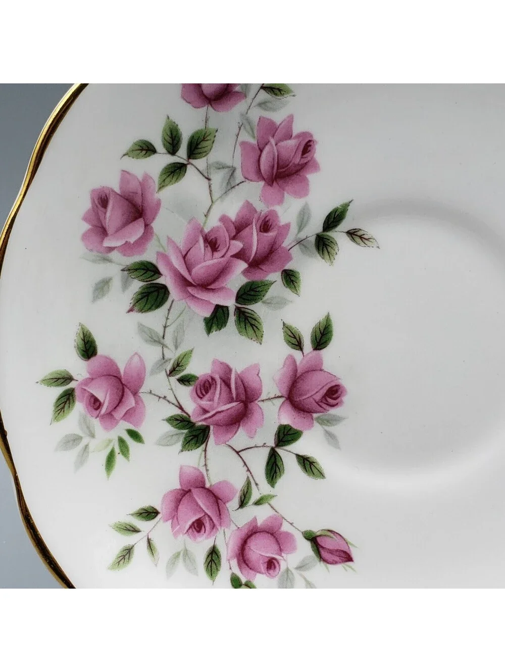 Vintage Regency Teacup & Saucer Set Petite Pink Roses Bone China England Gold